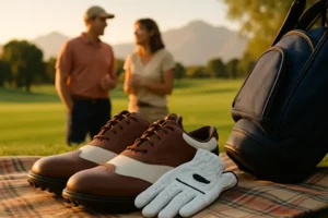PGA Tour Denver fans walking a high-altitude fairway near the Front Range