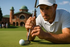 Chicago Golf Infrastructure view of fairways, spectator paths, and airport access planning