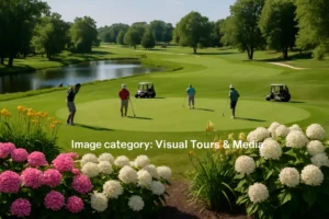 Orchard Valley Visual Tour view of renovated fairway, bunkers, and green complex