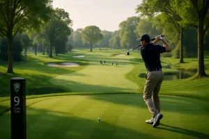 The Gate Golf Club fairway concept with ponds, swales, and open landing areas