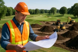 Orchard Valley Renovation view with reshaped bunkers and refreshed green surrounds
